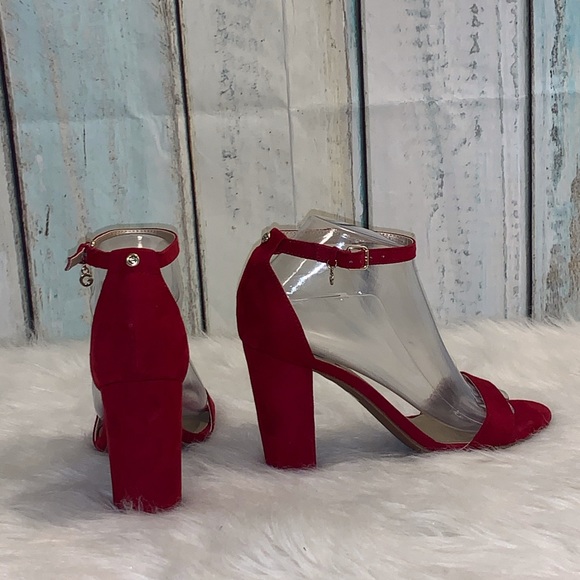 Red G by Guess Heels Sz 7.5 - Picture 4 of 8